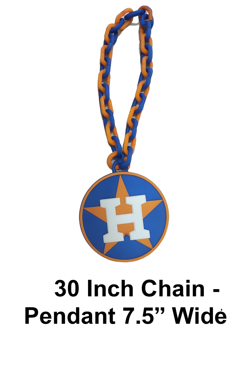 Houston Astros Big Logo Fan Hype Chain 32" Necklace MLB Baseball 3D Printed