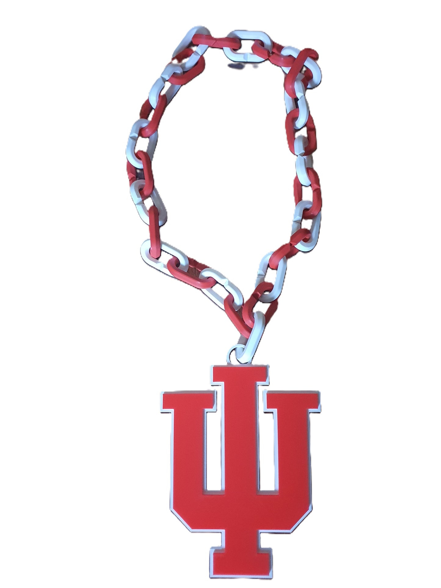 Indiana Hoosier Team Hype Fan Art Chain Large Oversized Pendant 32" Necklace