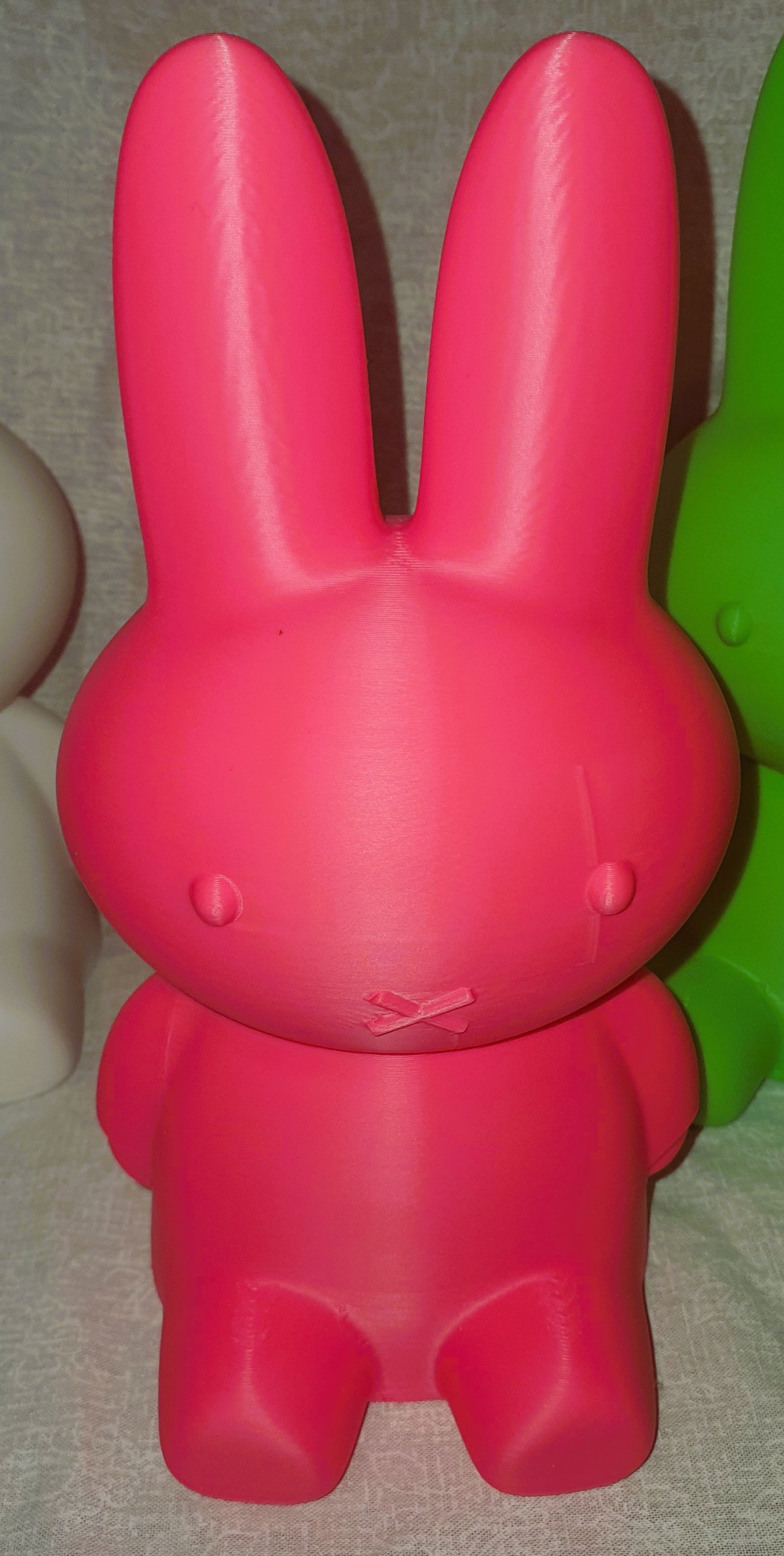 Miffy Bunny Money Box Piggy Bank Easter Themed Green Pink White Educational Gift Idea Crafted From Texted Sleek Durable Plastic