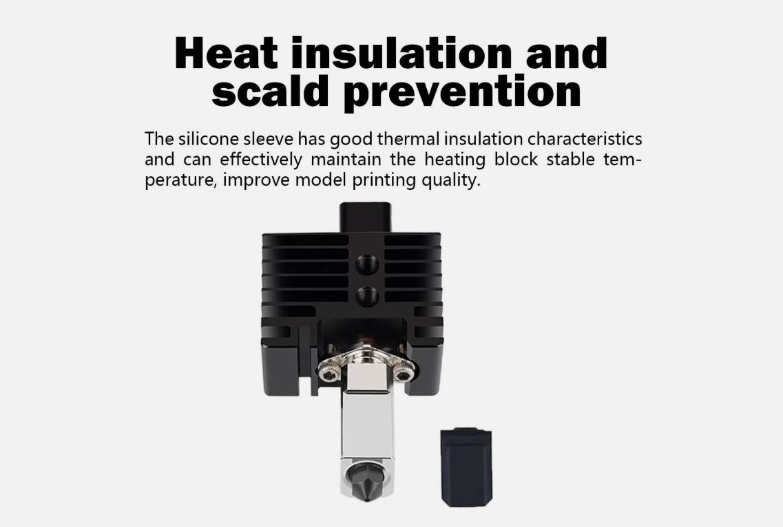 P1P/P1S Hotend 0.4mm Assembled Extruder Printhead Kit for Bambu Lab Black New