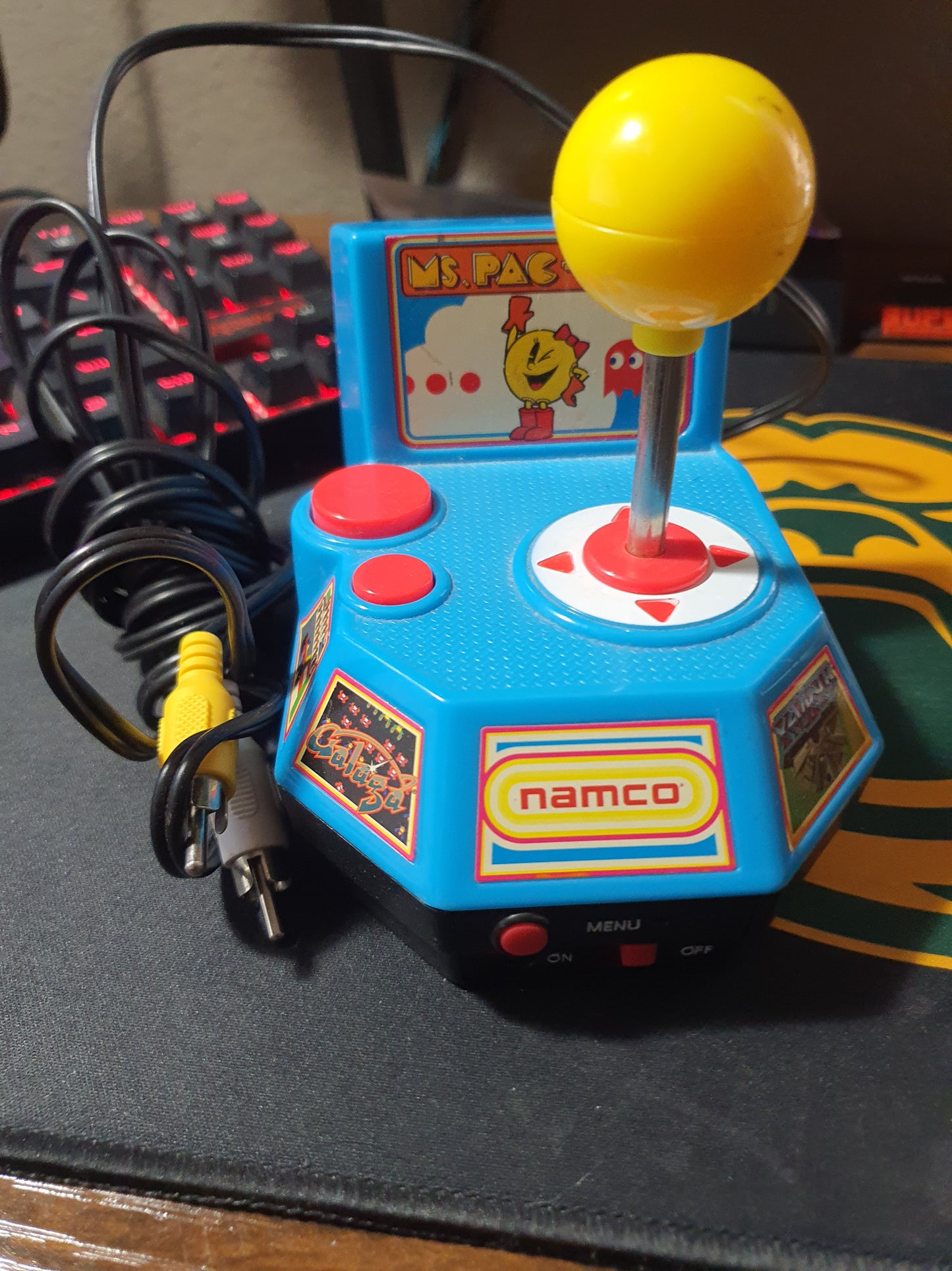 Namco Ms Pac-Man Galaga Mappy 5 in 1 2004 Jakks Plug N Play Game System Tested