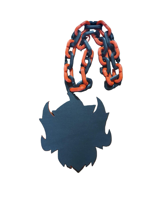 Penta Lucha Mask WWE Wrestling Logo Necklace Chain 15" Raised Letters Textured