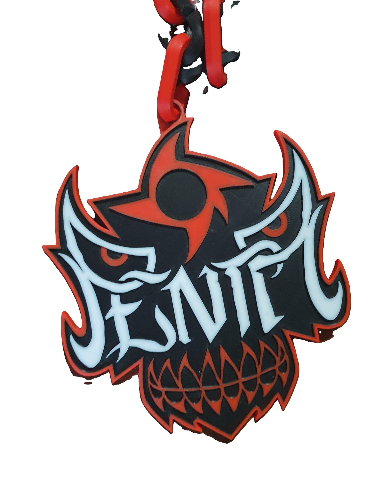 Penta Lucha Mask WWE Wrestling Logo Necklace Chain 15" Raised Letters Textured