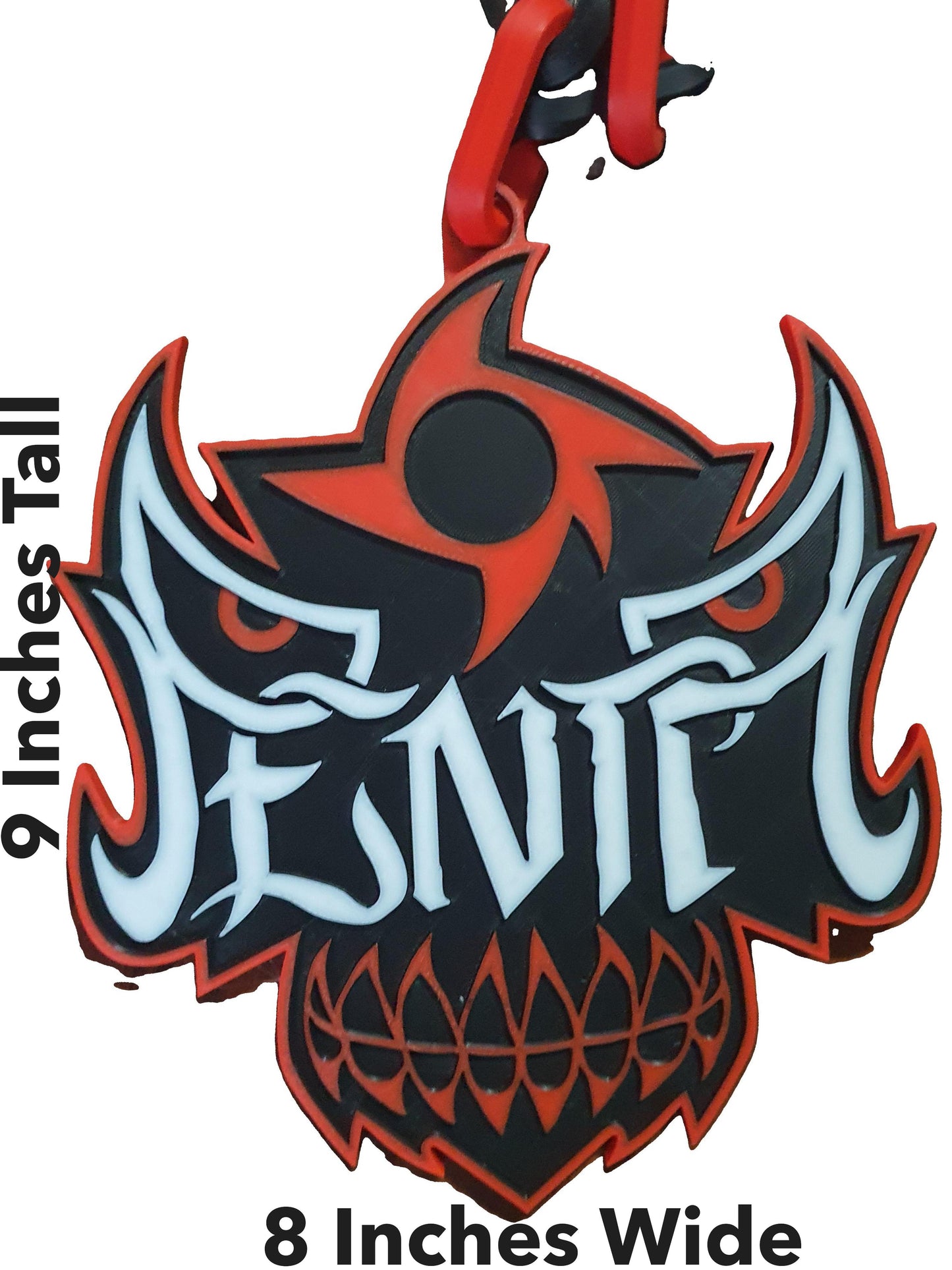 Penta Lucha Mask WWE Wrestling Logo Necklace Chain 15" Raised Letters Textured