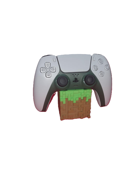 Game Room Shelf PlayStation 5 Dual sense Controller Stand Display Minecraft Theme Stores PS5