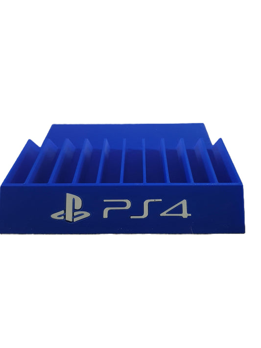 New Blue PlayStation 4 Game Holder 10 Games Sony Video Game Storage Display PS4