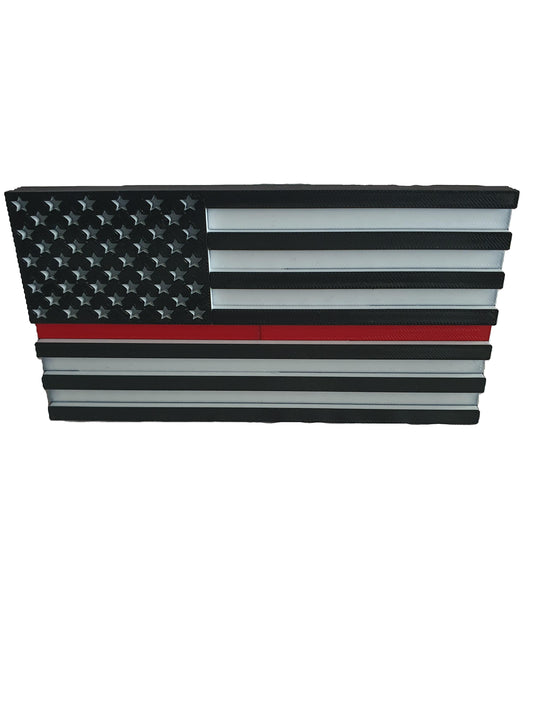 Trailer Hitch Cover Plug Thin Red and Blue Line For 2x2 Receivers