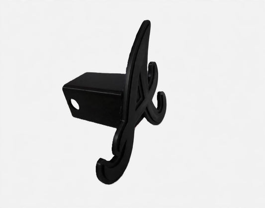 Black Atlanta Braves Baseball Trailer Hitch Receiver Cover Plug Cap 2x2" Receiver