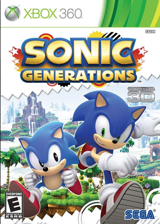 Sonic Generations (Microsoft Xbox 360, 2011) Videogame Disc Very Good Tested