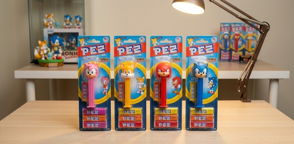 Sonic the Hedgehog PEZ Set Bundle Amy Tails Knuckles Dispensers + Refills Candy