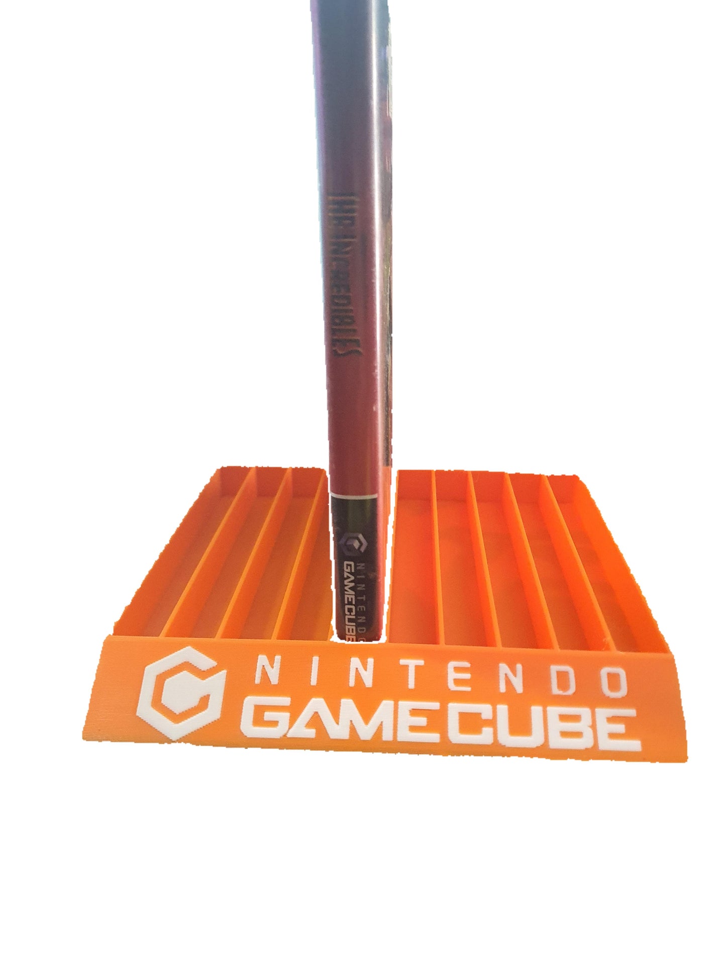 Nintendo Gamecube Holder Stores 10 DOL-101 Videogames Organization For Gameroom (Spice Orange, Charcoal Black, Indigo)