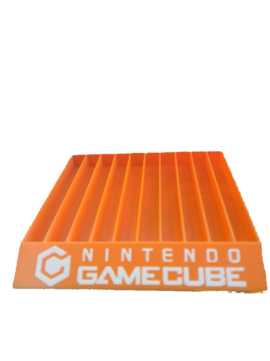Nintendo Gamecube Holder Stores 10 DOL-101 Videogames Organization For Gameroom (Spice Orange, Charcoal Black, Indigo)