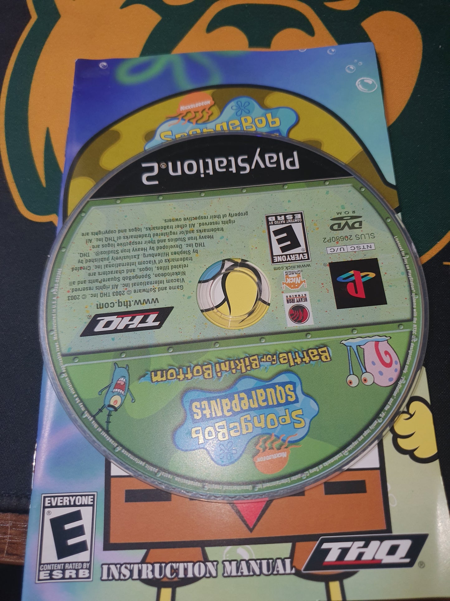 spongebob battle for binkini bottom playstation 2 black label disc