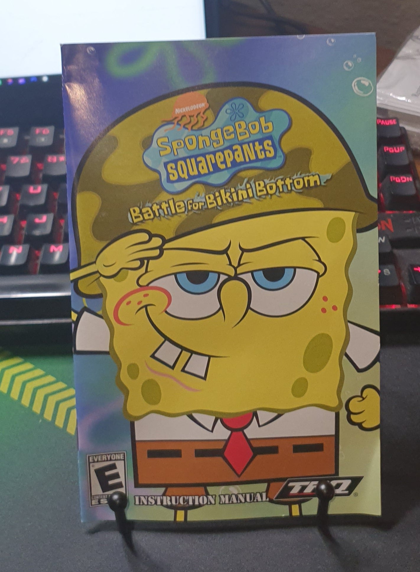 spongebob battle for binkini bottom playstation 2 black label instruction booklet