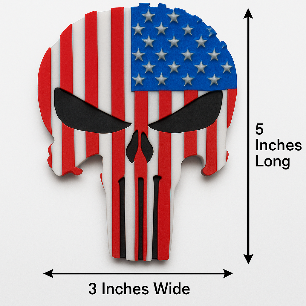 Punisher Trailer Hitch Cover Cap Plug Durable Plastic Fits 2" Receivers Custom