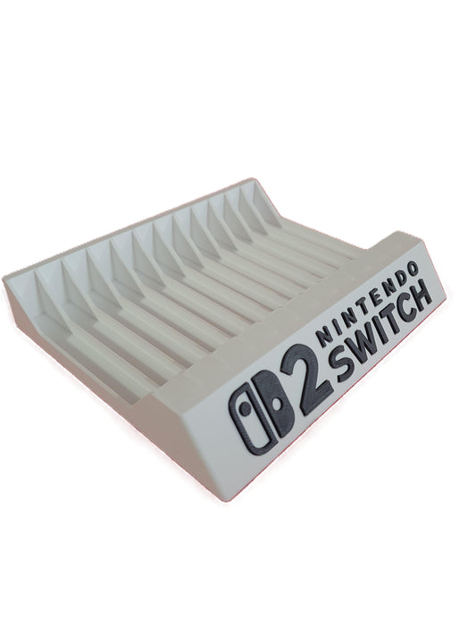 Nintendo Switch 2 Videogame Case Holder Organizer Display Holds 12 Games White