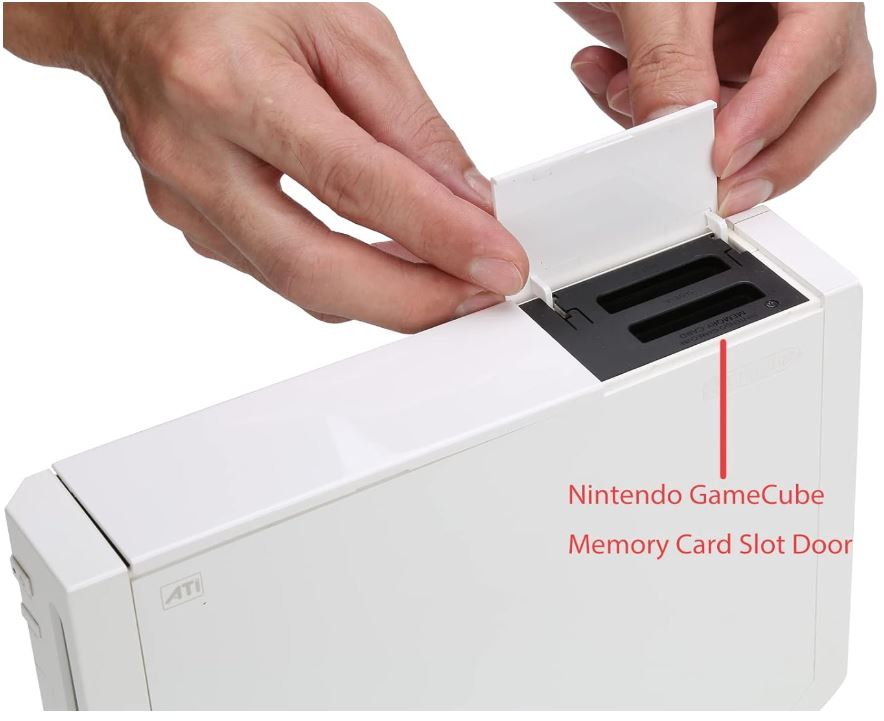 New White 3 Piece Nintendo Wii Console Top Door Lid Replacement Card Slot Cover