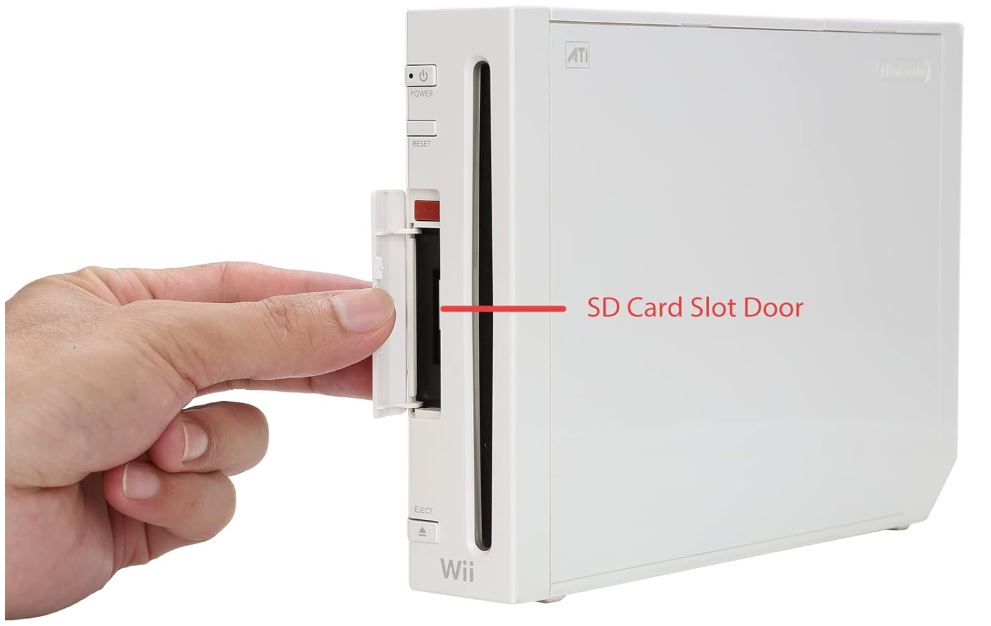 New White 3 Piece Nintendo Wii Console Top Door Lid Replacement Card Slot Cover
