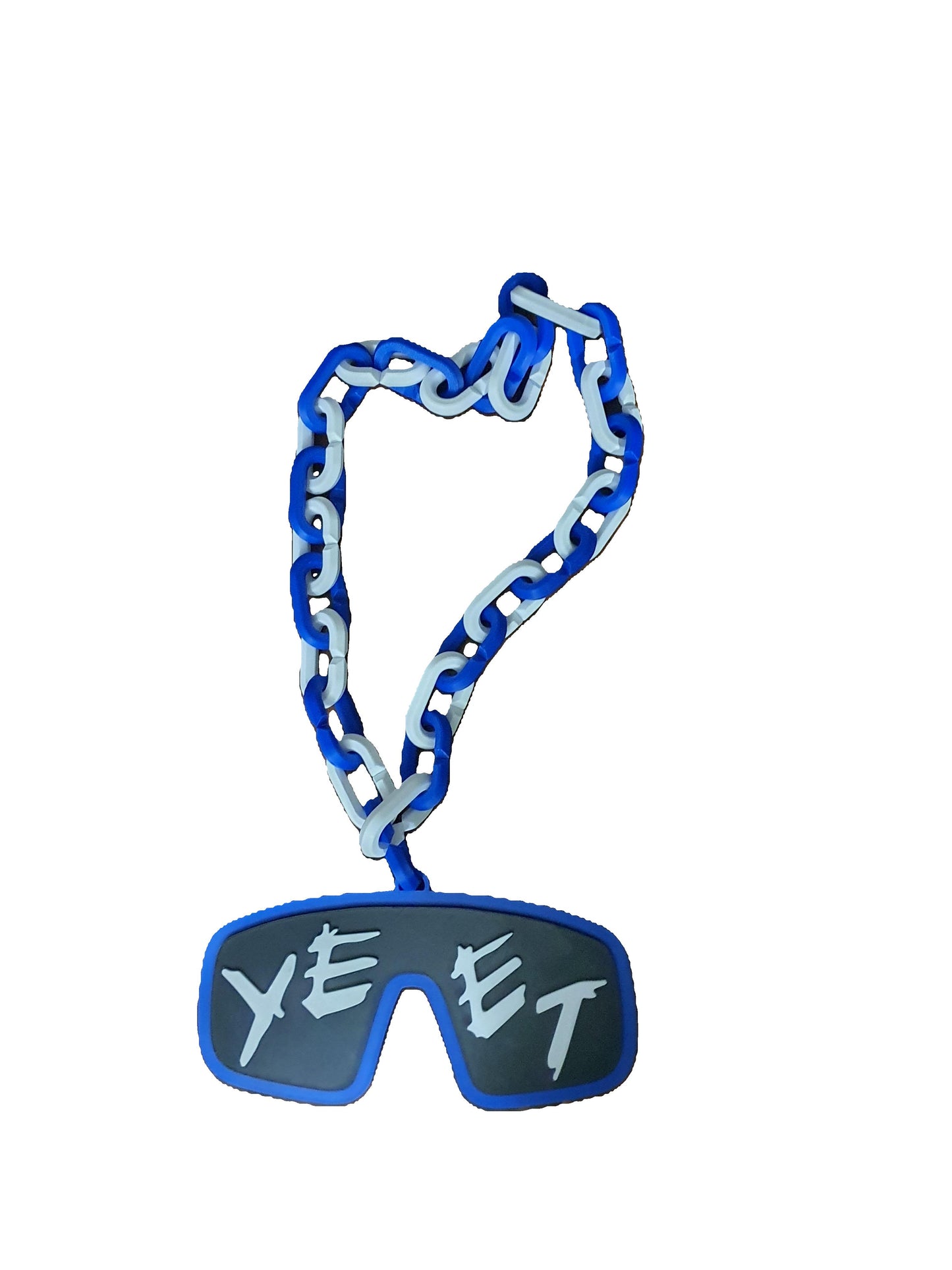 Jey Uso Yeet Glasses Inpired WWE Wrestling Necklace Chain 15" Raised Letters