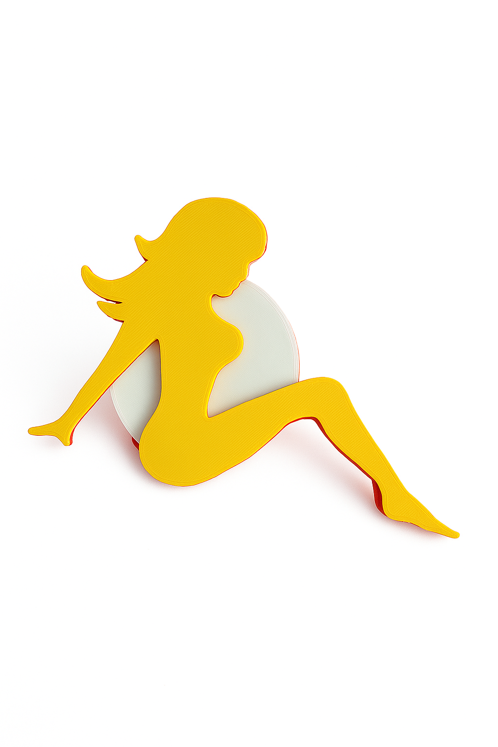 Lady Woman Trailer Hitch Cover Plug, Silhouette. Fits 2" Receiver. Custom Colors