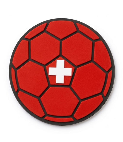 Switzerland Soccer Football World Cup Hype Chain Necklace - Swiss FIFA Jewelry | Switzerland Futbol Fan Chain for Matchday Fan Chain 32in with 8in Emblem