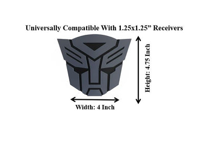 Transformers Gray Autobot Trailer Hitch Receiver Cover Tow Towing Plug Cap 1.25"