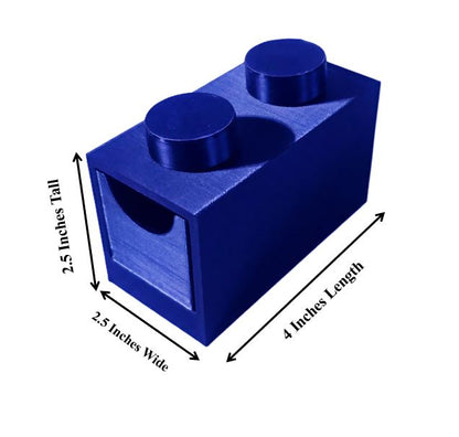 Drawer Organizer, Desktop Storage Box, Office Caddy for Pens, Notes and Home Use - Multi-Compartment Bin for Desk, Vanity and Drawer Storage Blue