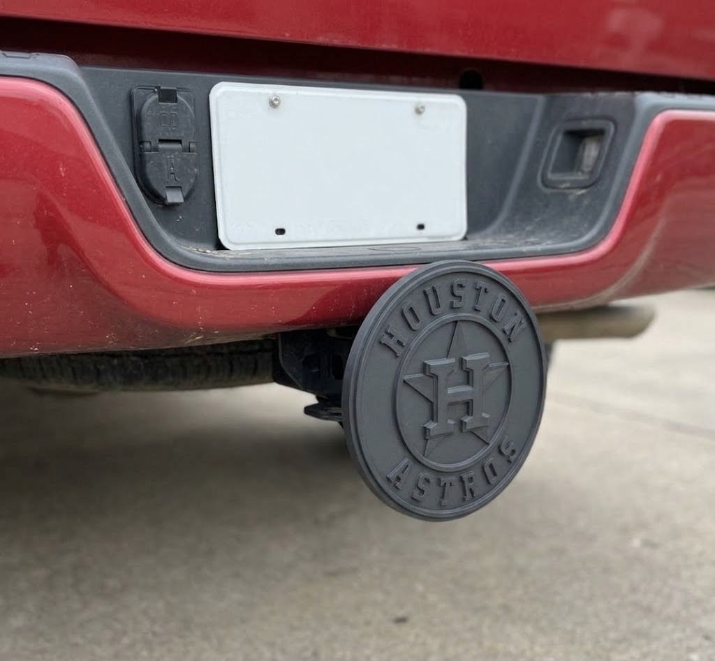 Houston Astros Trailer Hitch Plug Cap Truck - For 2" Receiver - 5" Emblem Blackout Star H Logo Baseball Tow Hitch Cap Truck Accessory (Copy)