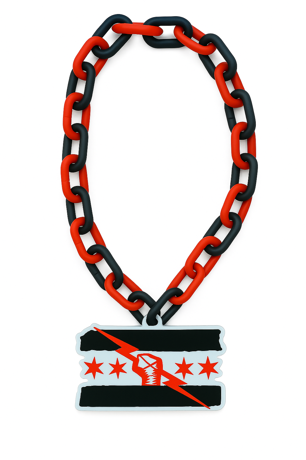 New CM Punk WWE Wrestling Necklace Chain 32" Fan Bling GTS Macho Gear Fist Logo