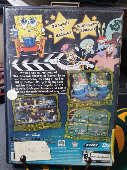 SpongeBob SquarePants Lights Camera Pants PlayStation 2 Complete CIB Very Good
