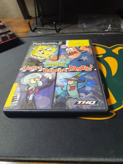 SpongeBob SquarePants Lights Camera Pants PlayStation 2 Complete CIB Very Good