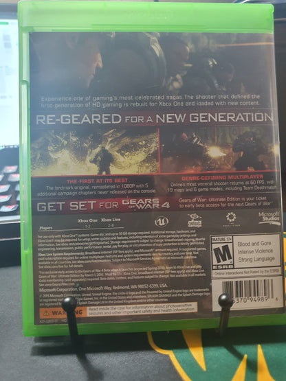 Gears Of War - Ultimate Edition (Microsoft Xbox One) Near Mint Free Shipping