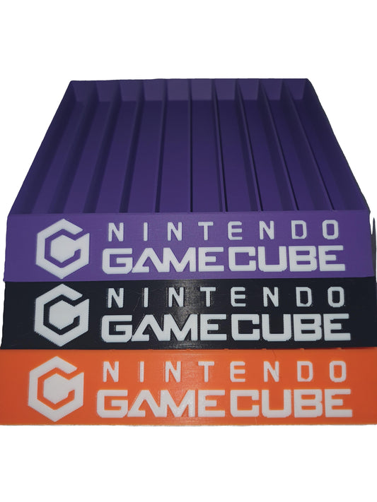 Nintendo Gamecube Holder Stores 10 DOL-101 Videogames Organization For Gameroom (Spice Orange, Charcoal Black, Indigo)