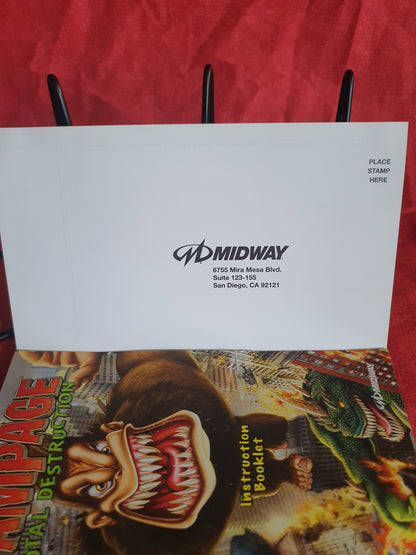 Rampage: Total Destruction (Sony PlayStation 2, 2006) Registration Card Very Good Complete CIB