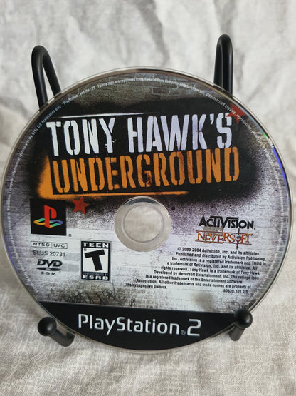 Tony Hawk's Underground Sony Playstation 2 PS2 Black Label Clean Video Game Disc