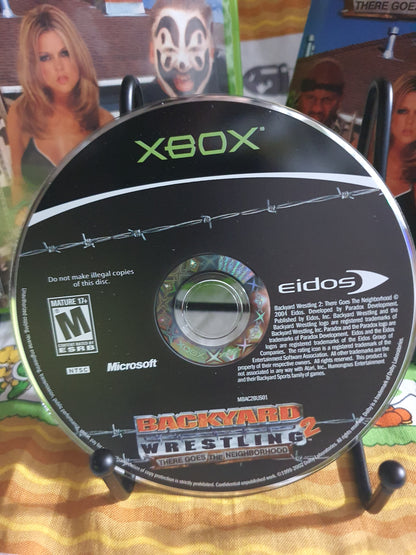 Backyard Wrestling 2 Xbox There Goes The Neighborhood 2004 Complete w/ Reg Card