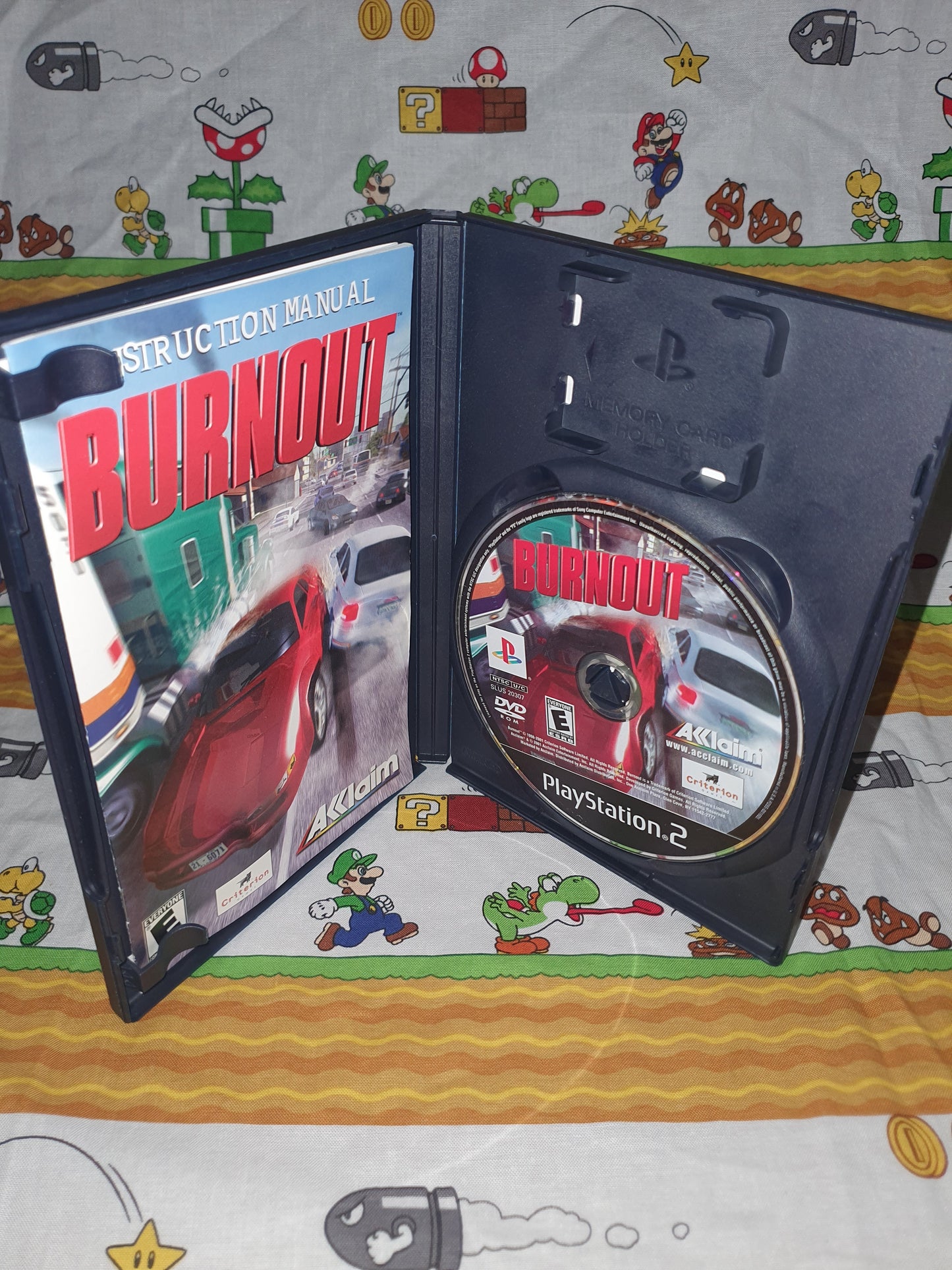 Burnout (PlayStation 2, 2001) Complete CIB Reg Card Clean Near Mint Disc PS2