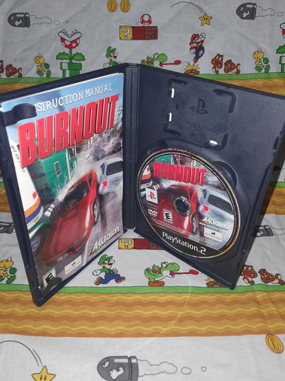 Burnout (PlayStation 2, 2001) Complete CIB Reg Card Clean Near Mint Disc PS2