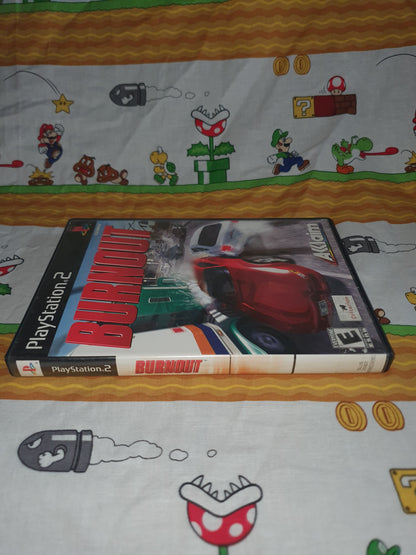 Burnout (PlayStation 2, 2001) Complete CIB Reg Card Clean Near Mint Disc PS2