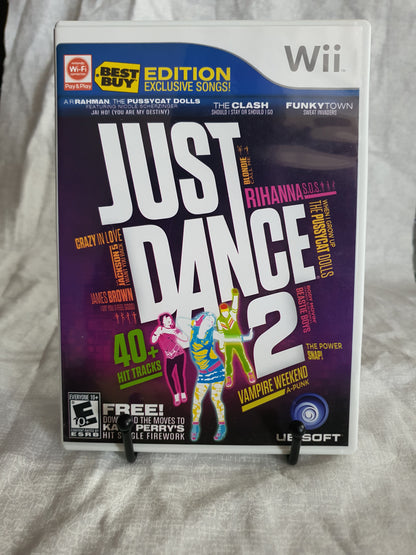 Just Dance 2 Best Buy Edition (Nintendo Wii, 2010) Complete Near Mint Clean