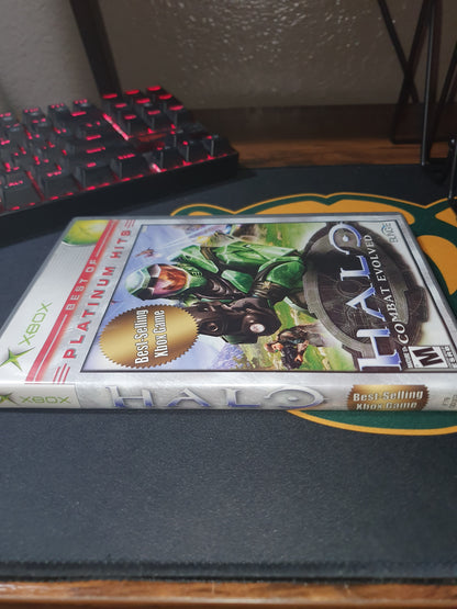 Halo Combat Evolved (Xbox, 2001) Complete CIB Game Disc Near Mint Platinum Hits