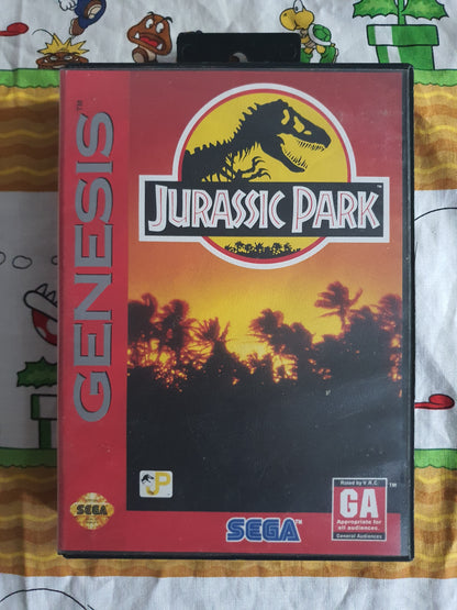 Jurassic Park Sega Genesis 1993 Complete CIB Near Mint Clean Tested Original