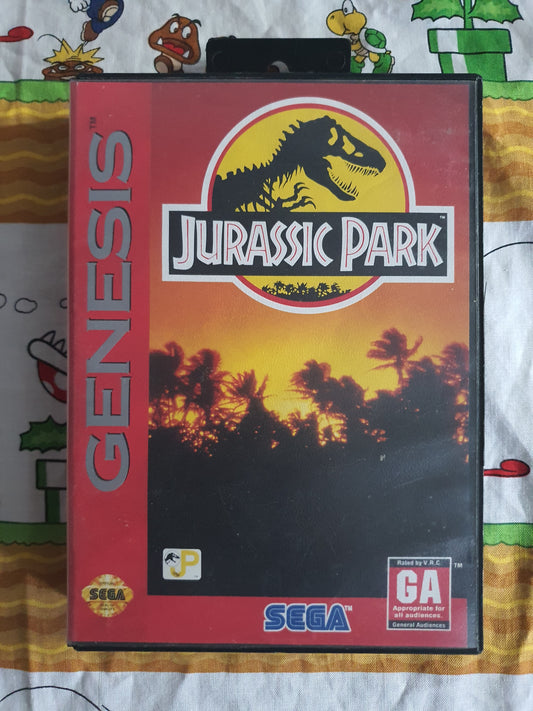 Jurassic Park Sega Genesis 1993 Complete CIB Near Mint Clean Tested Original