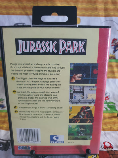 Jurassic Park Sega Genesis 1993 Complete CIB Near Mint Clean Tested Original