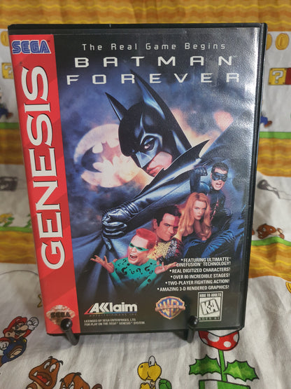 Batman Forever (Sega Genesis, 1995) Clean Video Game Very Good Tested T-81336