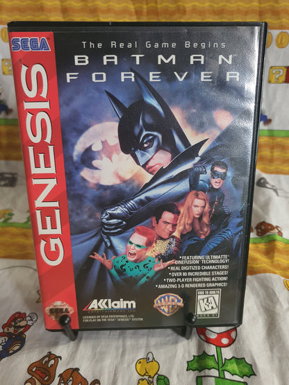 Batman Forever (Sega Genesis, 1995) Clean Video Game Very Good Tested T-81336