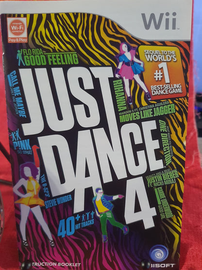 Just Dance 4 (Nintendo Wii, 2012) Complete CIB Tested Very Good Videogame Disc