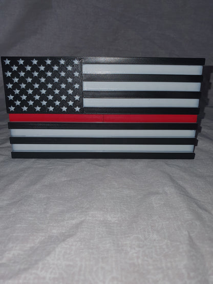 Trailer Hitch Cover Plug Thin Red and Blue Line For 2x2 Receivers