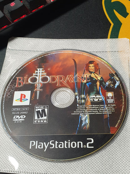 BloodRayne 2 (Sony PlayStation 2, 2004) Videogame Disc Near Mint Clean Free Ship