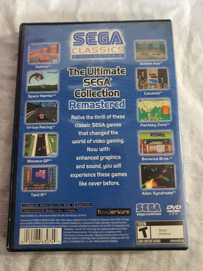 Sega Classics Collection (Sony PlayStation 2, 2005) Game Disc Clean Very Good